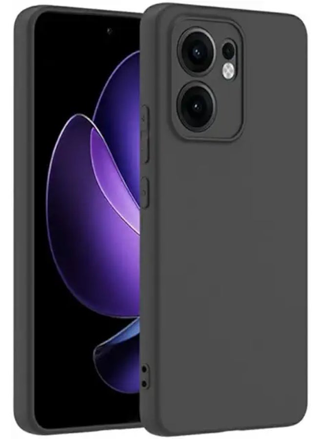 Protective Cover For Oppo Reno 13 , Slim Fit Soft  Back TPU Case Flexible Silicone Cover Compatible For Oppo Reno 13 - Black